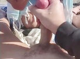 Amateur Blowjobs on the beach.  Cumpilation