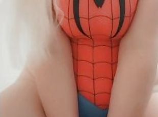 Spider Girl Riding Dildo