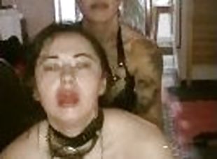 Lesbian Femdom Bdsm Session, Pee on Slave Face- Kinkydollxxxx