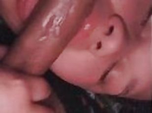 Light skin black girl wraps her lips around my dick????