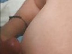 Giving husband handjob and titty fuck for birthday