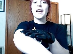 Spiked BDSM Leather Vampire Gloves