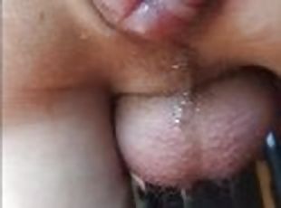 My first anal rosebud with cock pump on