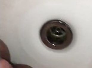 Hairy plays with dildo