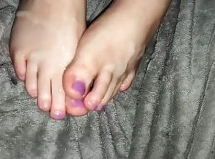 Biggest Footjob Cum Shot In A While - Many More to Cum!
