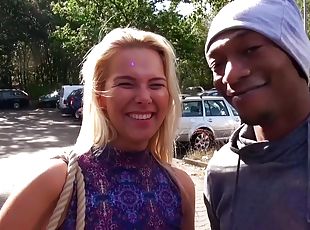 Sexy Czech Blonde Nikky Dream Enjoys Interracial BBC in Car - reality porn