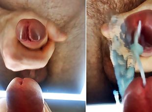 Masturbation, Russe, Amateur, Ejaculation sur le corps, Énorme bite, Gay, Maison, Secousses, Point de vue, Ejaculation