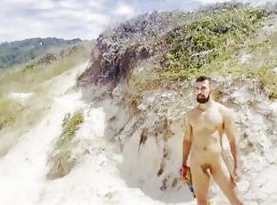 Nudist, Public, Amatori, Gay, Plaja, Brazilia, Solo, Muschiulos, Pozat tatele