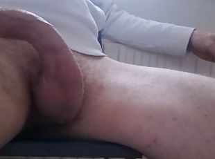 It ain't a BBC, but it is Big - Big White Cock Growing Hard