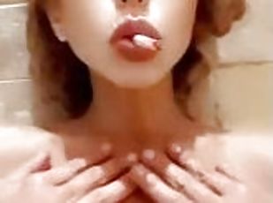 Smoking Boob Play All The Way as Lady CCarmasD Makes Home Videos