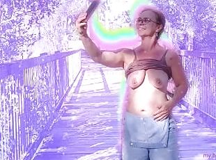 Jazzabelle Rox flashing in public making content while on holidays