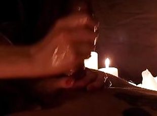 Wife give sensual handjob in candle light OnlyFans @theartofwillyandpaw