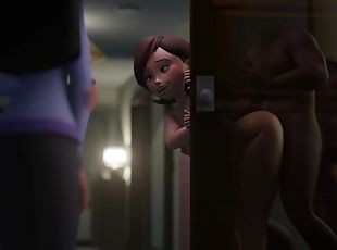 MILF Helen Parr Orgy The Incredibles Blacked Version