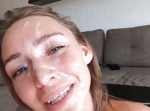 I Can't STOP Cumming on Her Face!! HUGE Cumshot Compilation