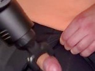 EDGING, Hands Free, JERKING - while CUMMING inside UNDERWEAR with a help of MASSAGE GUN