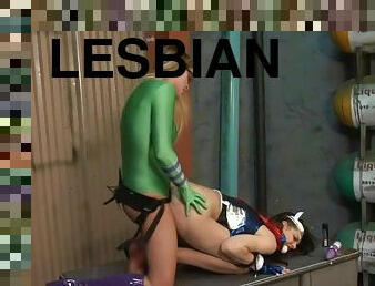 Sadie Holmes And Kendra Lynn In Superheroine Lesbian Strapon Bondage 1080p
