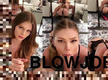 Mila Sobolova - Sensual and passionate blowjob in lingerie