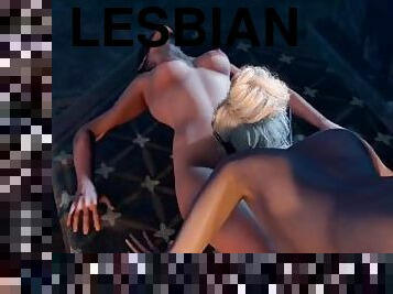 coño-pussy, lesbiana, besando, hentai