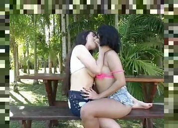 ציצי-גדול, לסבית-lesbian, ברזיל, נשיקות, מציצה-sucking