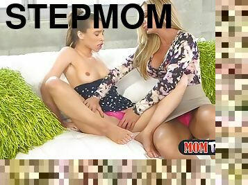 Stressed stepmom catches teen with her vibrator toys