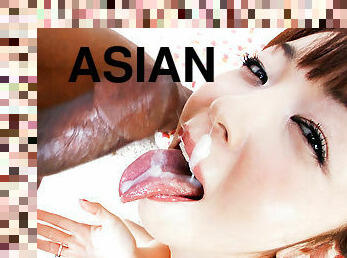 Asian girls love huge black dick in their mouths - MonstersOfCock