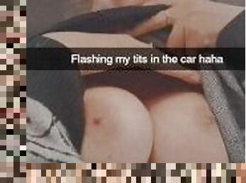 Snapchat hoe public car masturbation