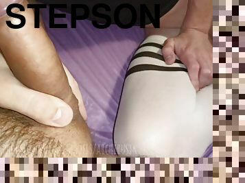Young stepson develops his beautiful smooth hole with his daddys big cock!