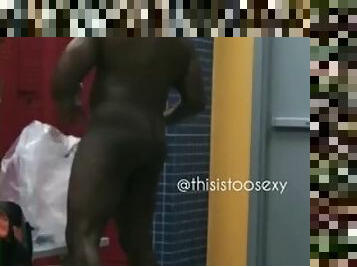 Black daddy in the locker room