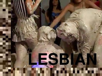 מסיבה, לסבית-lesbian, התאבקות, מציאות