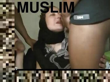 Muslim girl gets gangbanged hard