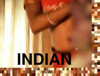 indian-jenter, dansing, brunette, erting