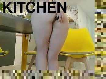 Beautiful girl masturbating in her kitchen Pov Anal