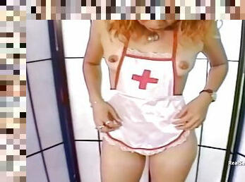 Nurse with hard nipples
