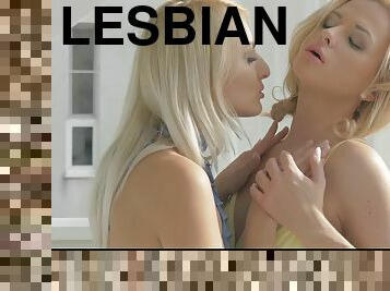 Naughty vixen Katy Rose lesbian memorable porn clip