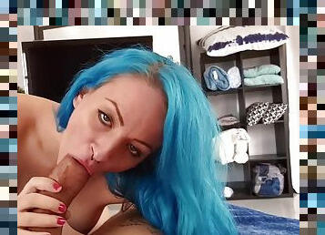 Blue-haired Monica Mavi crazy xxx movie