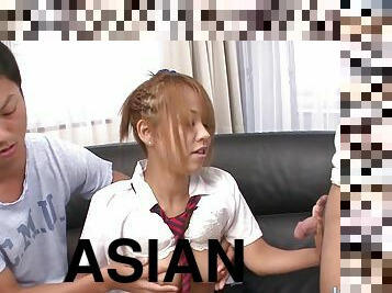 asiatique, écolière, amateur, ados, japonais, compilation, méchant