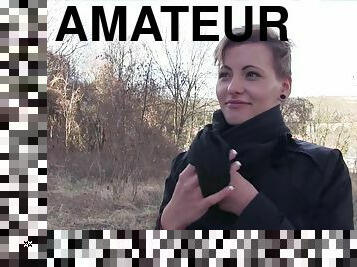 väljas, avalik, amatöör, auto, pov, euroopa, euro, naturaalne, augustatud, tšehhi