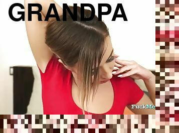 Grandpa smashed a cute little babe