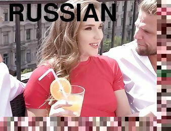 Nicole Pearl - Russian Bombshell Satisfies Two Studs