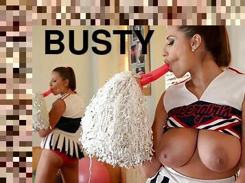 Big-Breasted Sensual Jane Cheerleader Solo