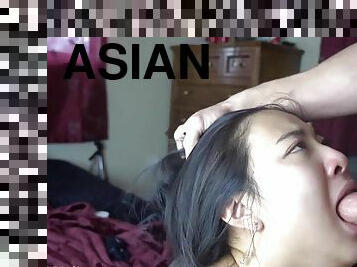 Asian naughty MILF deepthroat hard porn video