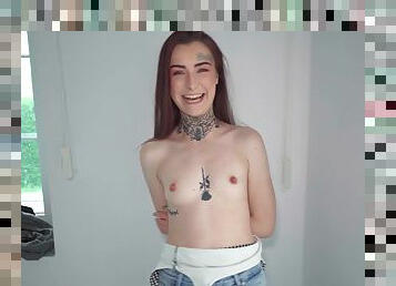 Naughty flattie with tattoos Tabitha Poison in POV sex scene