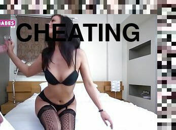 Cheating house wife catch in action from her husband