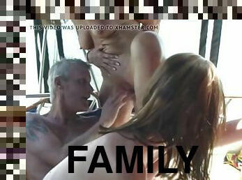 Taboo family sex on the boat