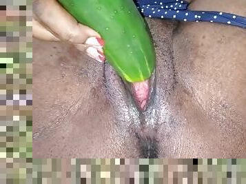 masturbation, orgasm, publik, fitta-pussy, mamma, sprut, knullande, vacker, grönsak
