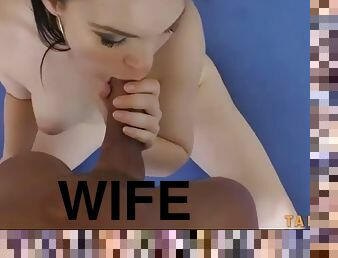 Cute wife do first sex creampie