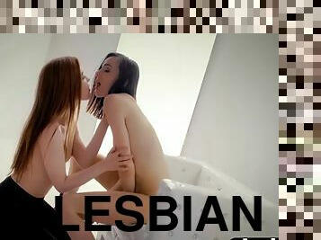 Crazy tighty teens enjoyed in a lesbian sex with a toy