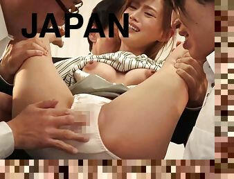 Japanese voluptuous harlot thrilling gangbang clip
