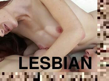 ציצי-גדול, לסבית-lesbian, צעצוע, גינגי, בלונדיני, טבעי, ציצים-קטנים