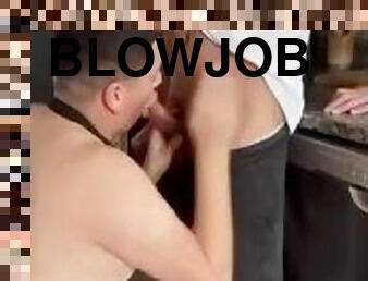 Blowjob in the kitchen